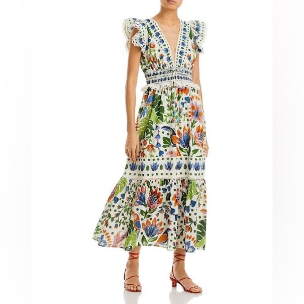 Farm Rio Summer Garden Dress Size Small